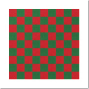 Red & Green Checkerboard Posters and Art